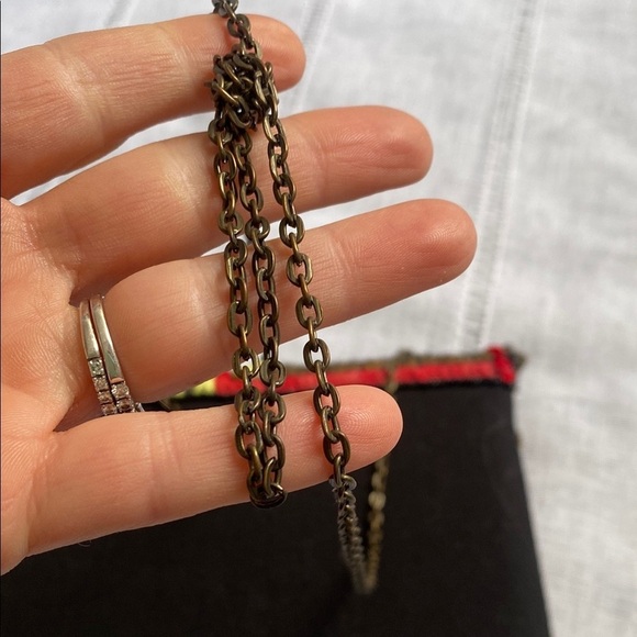 Berry NWOT Colorful Beaded Clutch with Chain Strap - Picture 4 of 12